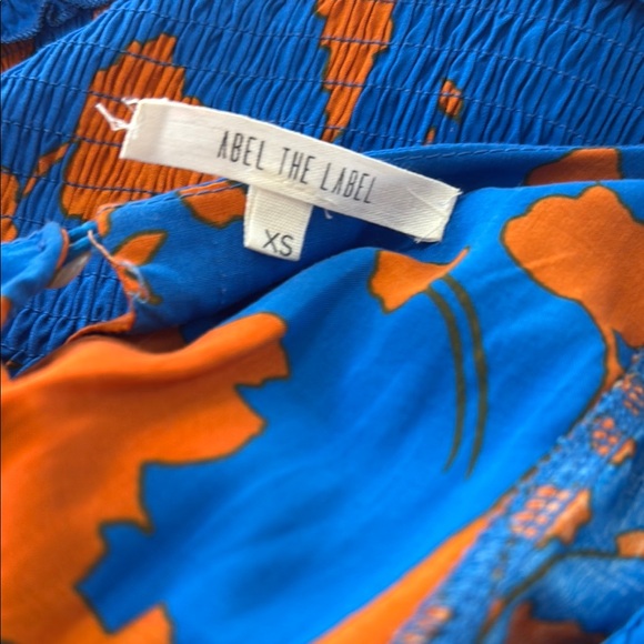 Abel the Label-Floral Blue and Orange Maxi Dress XS - Picture 8 of 10